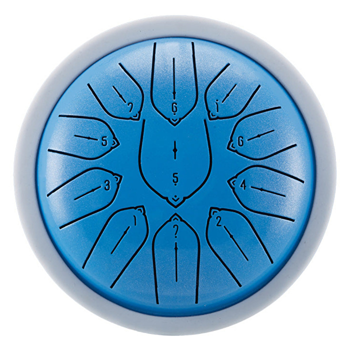 HLURU TWD11-6 SKYBLUE - Harmonic Disc Tasarımlı 11 Notalı 6" D Majör Sky Blue Tongue Drum